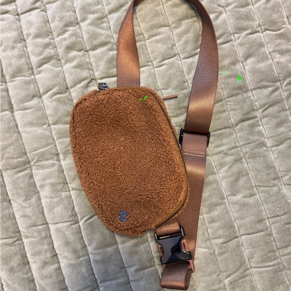 Lululemon Athletica Brown Plush Crossbody Bag - Picture 1 of 3